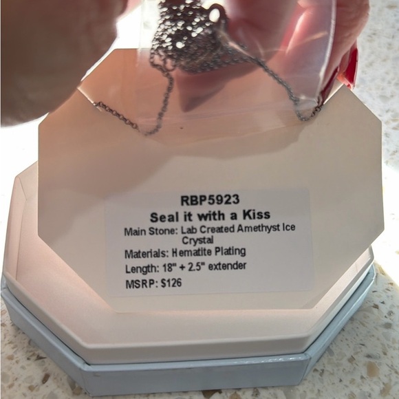 Sparkling Purple Pendant Necklace by BP - Picture 2 of 2